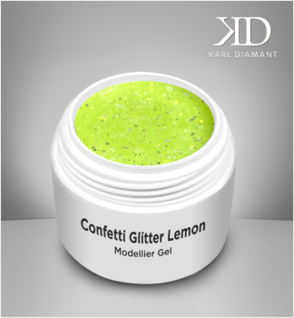 Confetti Glitter Lemon Modelling Gel Karl Diamant 15 ml